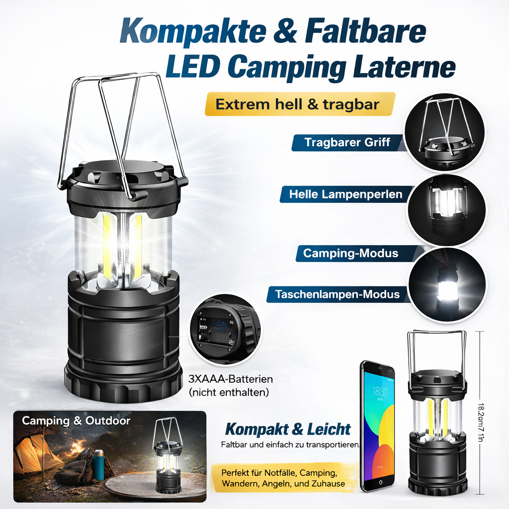 Kompakte LED Campinglampe